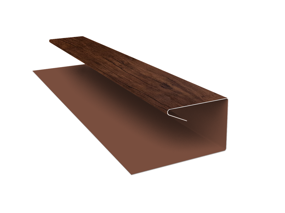 Планка П-образная ЭкоБрус Print Premium 0,45 мм, длина 3 м. Cherry Wood Fresh