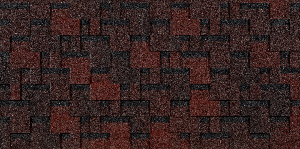 Гибкая черепица Eurasia Лабиринт Красный