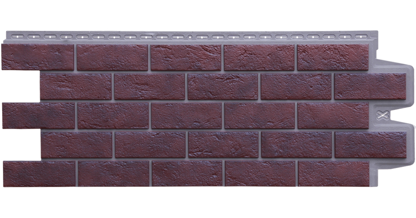 Фасадная панель Состаренный кирпич Design Plus Кофе