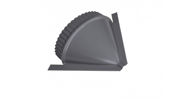 Заглушка конусная малого полукруглого конька Полиэстер Ral 7004