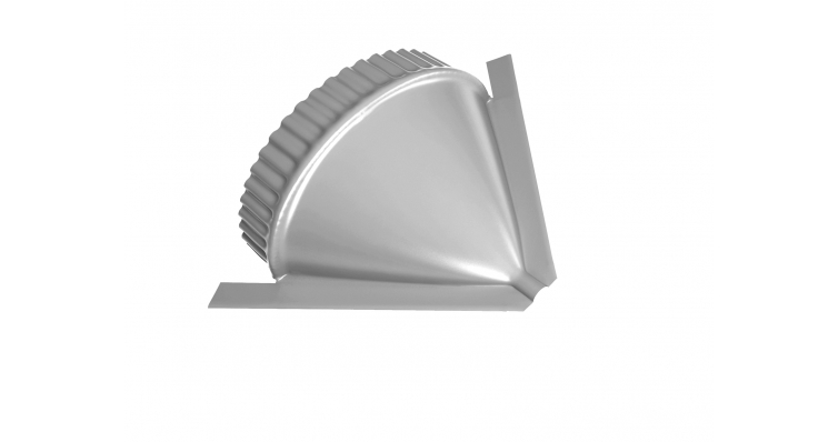 Заглушка конусная малого полукруглого конька Полиэстер Ral 9003