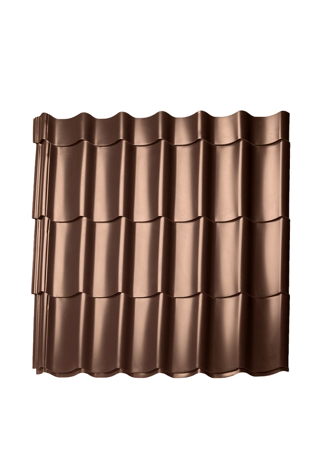 Металлочерепица с 3D резом Ре 0,5 мм Ral 8017