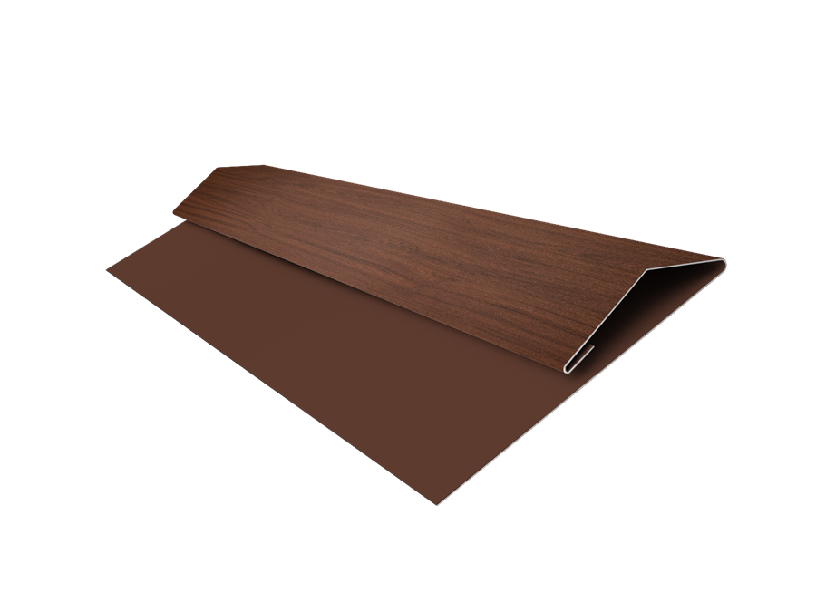 Планка стартово-финишная Блок-хаус/ЭкоБрус Print Elite 0,45 мм, длина 2м. Choco Wood