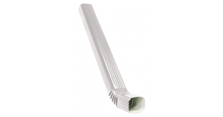 Труба прямоугольная с коленом Vortex Pe 3м Ral 9003