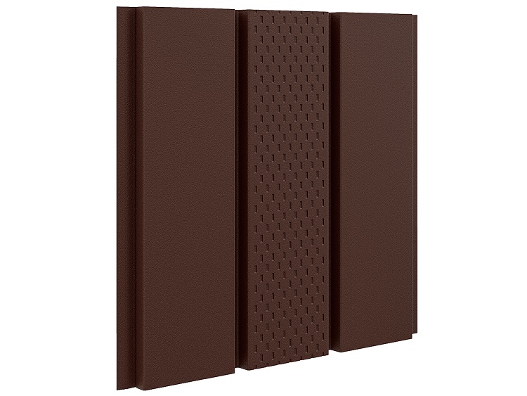 Софит с центральной перфорацией 2,4 м Rooftop Бархат Zn180 0,5мм Ral 8017