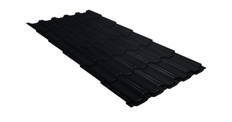 Металлочерепица Квинта Плюс Satin Matt 0,5 мм Ral 9005