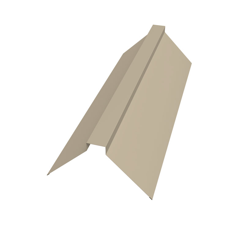 Конек плоский 115х30х115 мм Сатин 0,5 мм Ral 1015