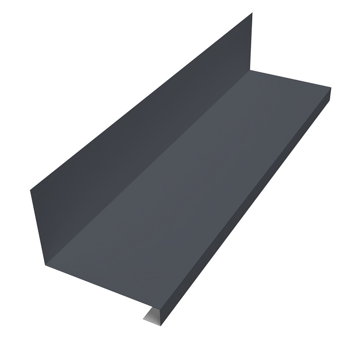 Примыкание нижнее к трубе Кликфальц Pro Драп 0,5 мм Ral 7024