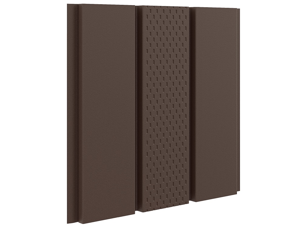 Софит с центральной перфорацией 2,4 м Rooftop Бархат Zn180 0,5мм Ral 8019