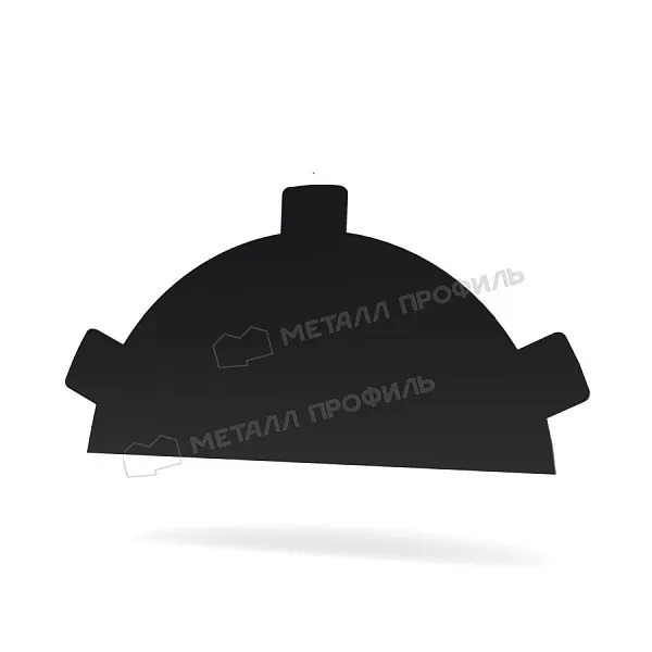 Заглушка конька простая VikingMP E 0,5 мм Ral 9005