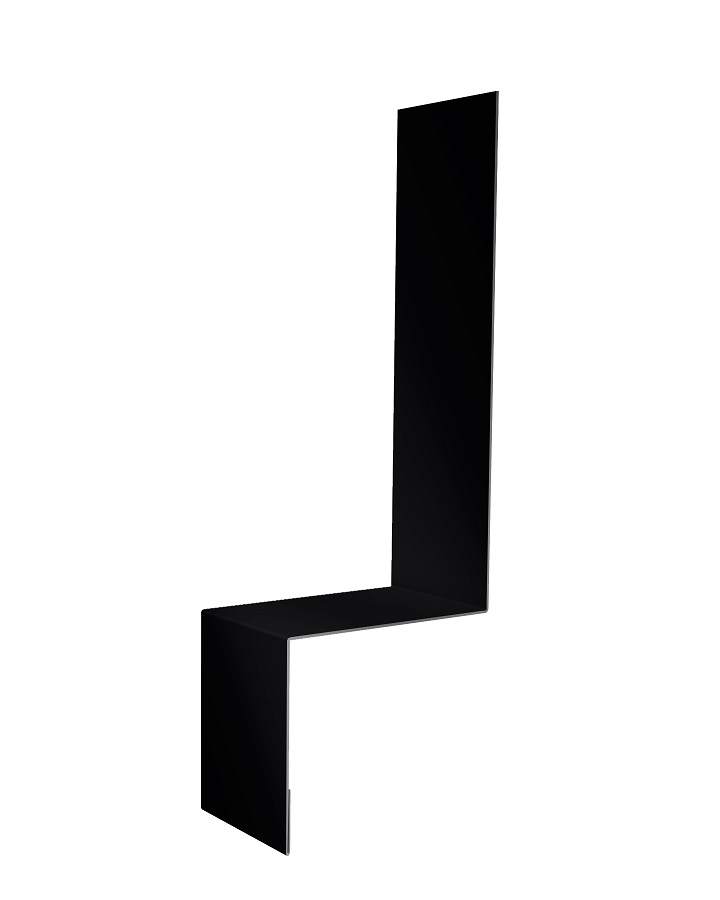 Примыкание боковое фальц Rooftop Бархат 0,5 мм Ral 9005