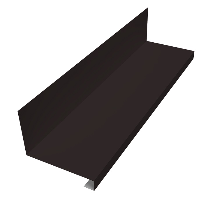 Примыкание нижнее к трубе Кликфальц Pro Драп 0,5 мм Ral 9005