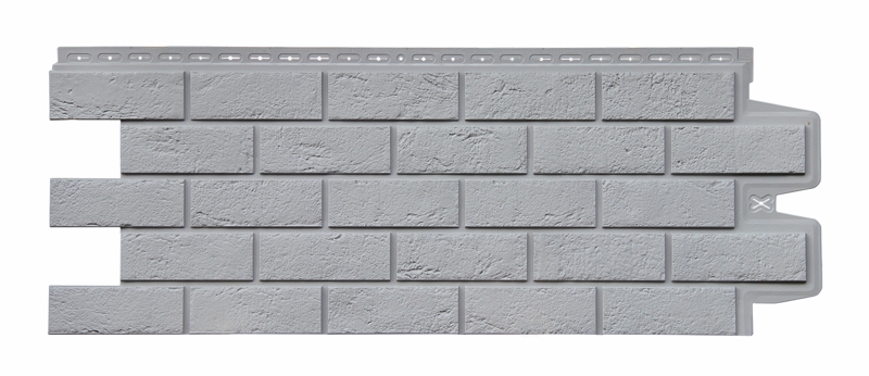 Фасадная панель Состаренный кирпич Classic Серый