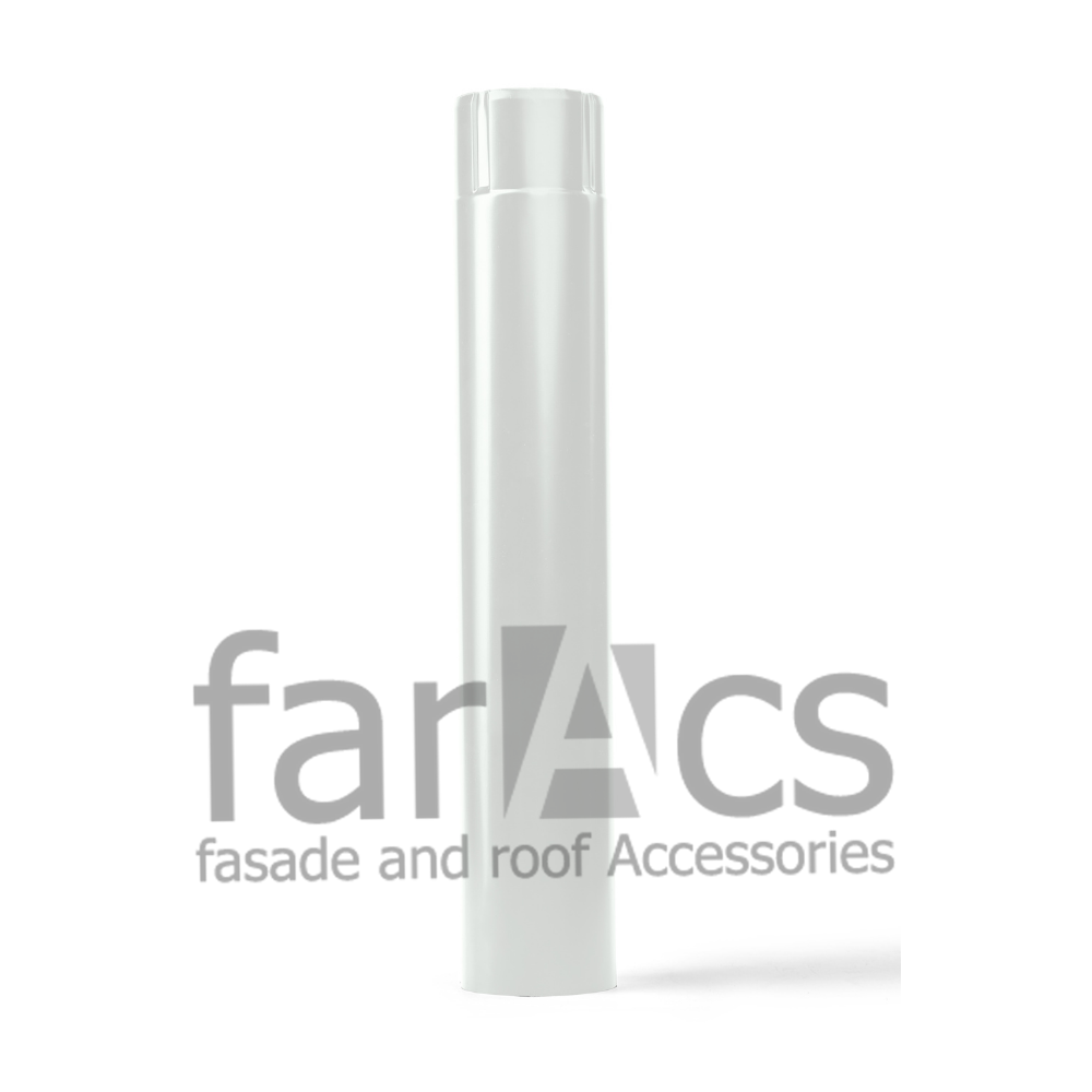 Труба соединительная 125/90 1 м. Ral 9003