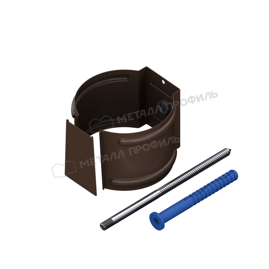 Держатель трубы D100 на кирпич Foramina Freeze Matt Dark brown