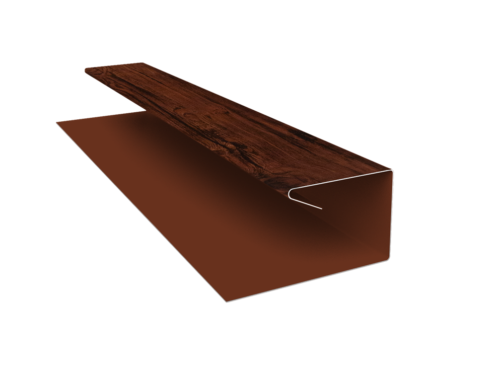 Планка П-образная ЭкоБрус Print Elite 0,45 мм, длина 3 м. Cherry Wood