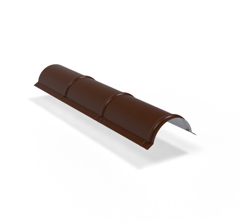 Планка конька полукруглого L=1,97м Ре Matt 0,45 мм Ral 8017