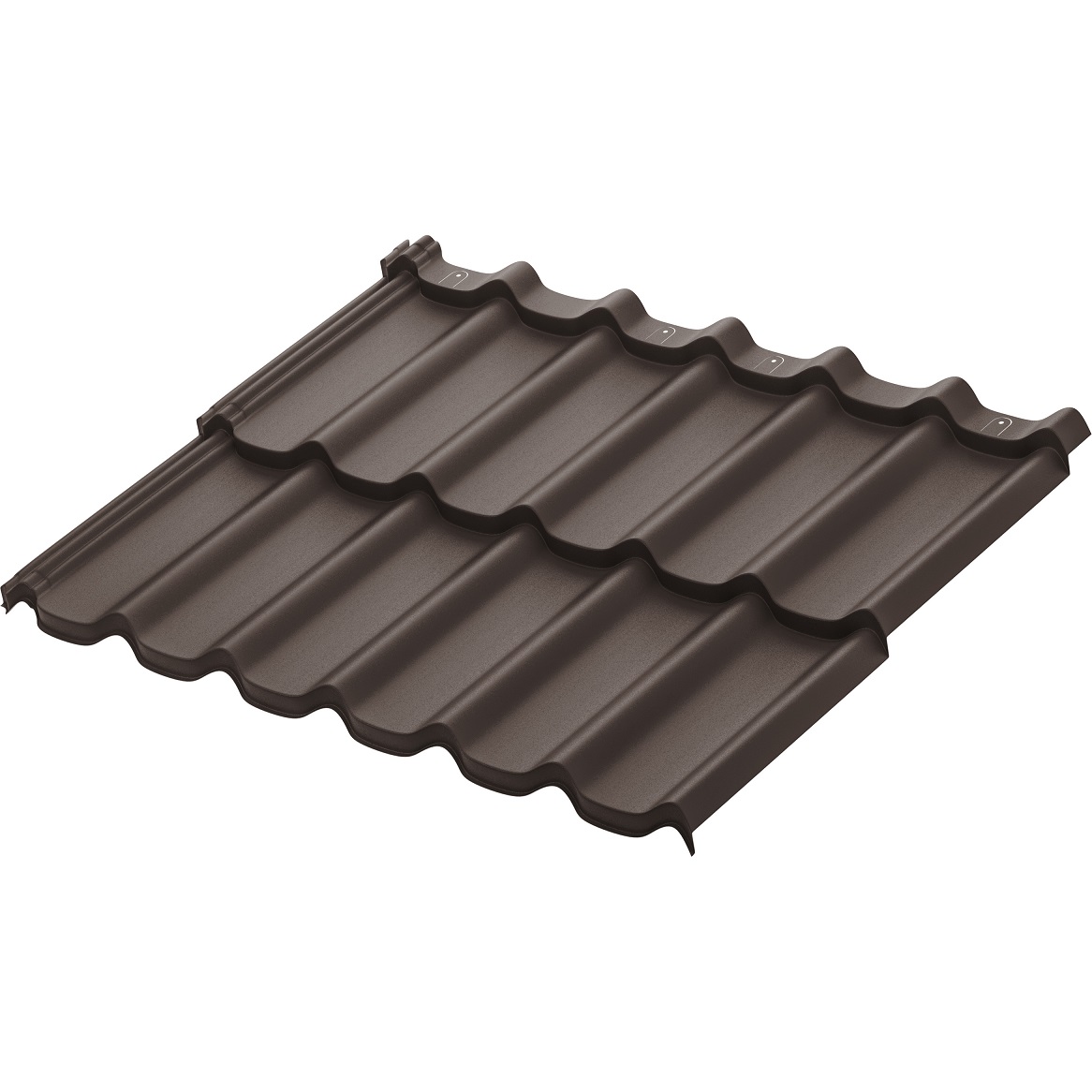 Модульная металлочерепица Стокгольм Zn180 1185х775мм Rooftop Бархат 0,5 мм Ral 8019