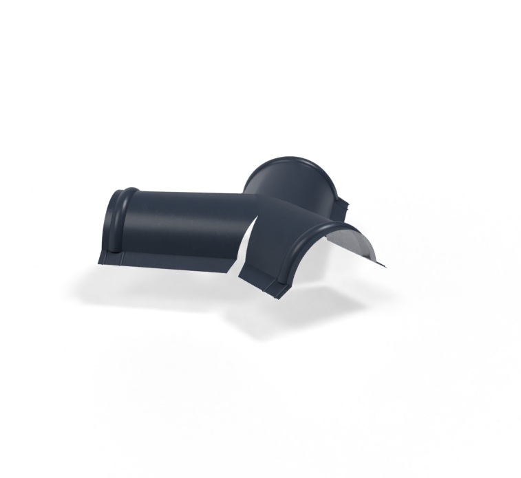 Тройник Y конька полукруглого Ре 0,5 мм Ral 7024