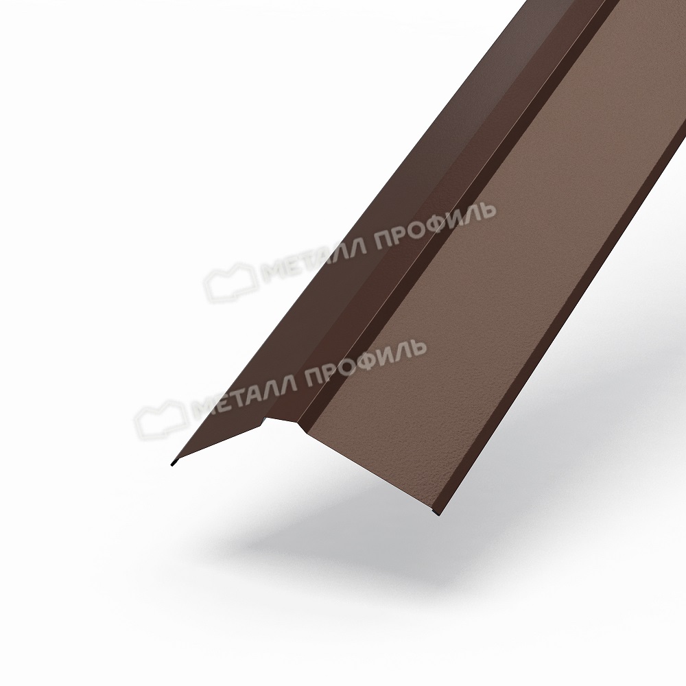 Планка конька плоского 190х190 Puretan 0,5 мм Ral 8017