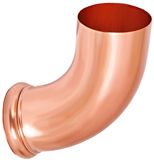Отвод трубы декорированный Медь 125/90