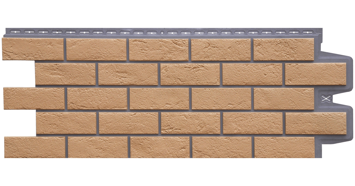 Фасадная панель Состаренный кирпич Design Plus Солома