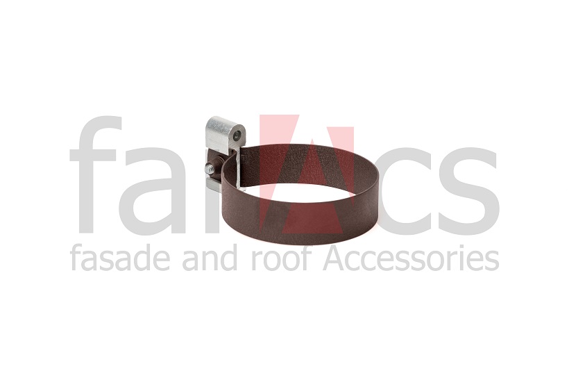 Хомут трубы 125/90 MATT Ral 8017