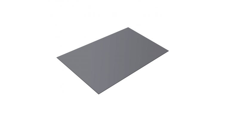 Плоский лист шириной 1250 мм Satin Ral 7004