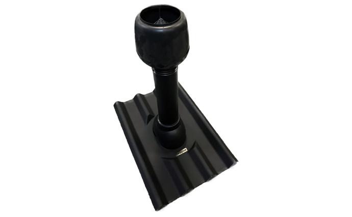 Вентиляционная труба Черепица Черный