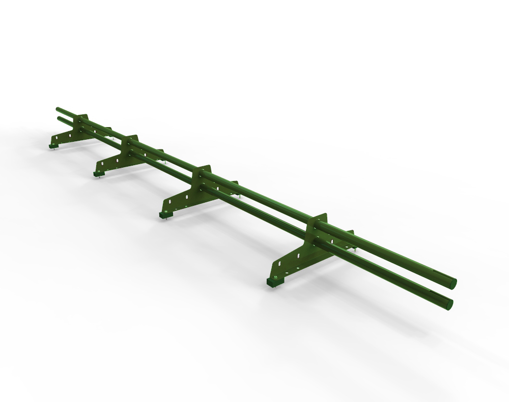 Снегозадержатель трубчатый D25 NewLine 4 опоры 3 м. Ral 6020
