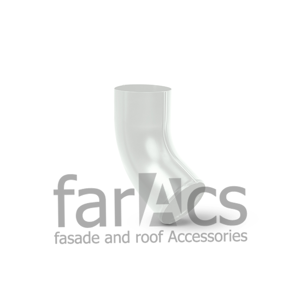 Колено сливное 125/90 Ral 9003