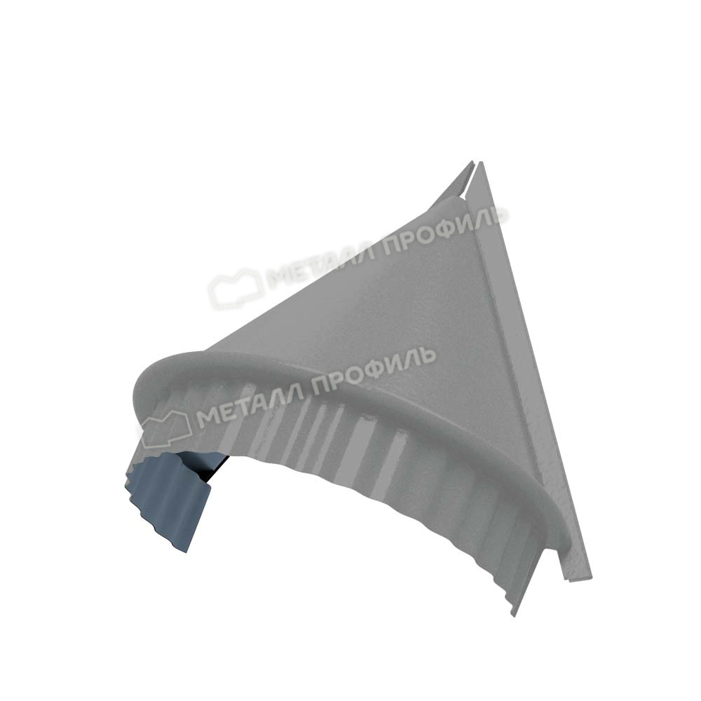 Заглушка конька конусная Norman 0,5 мм Ral 9006