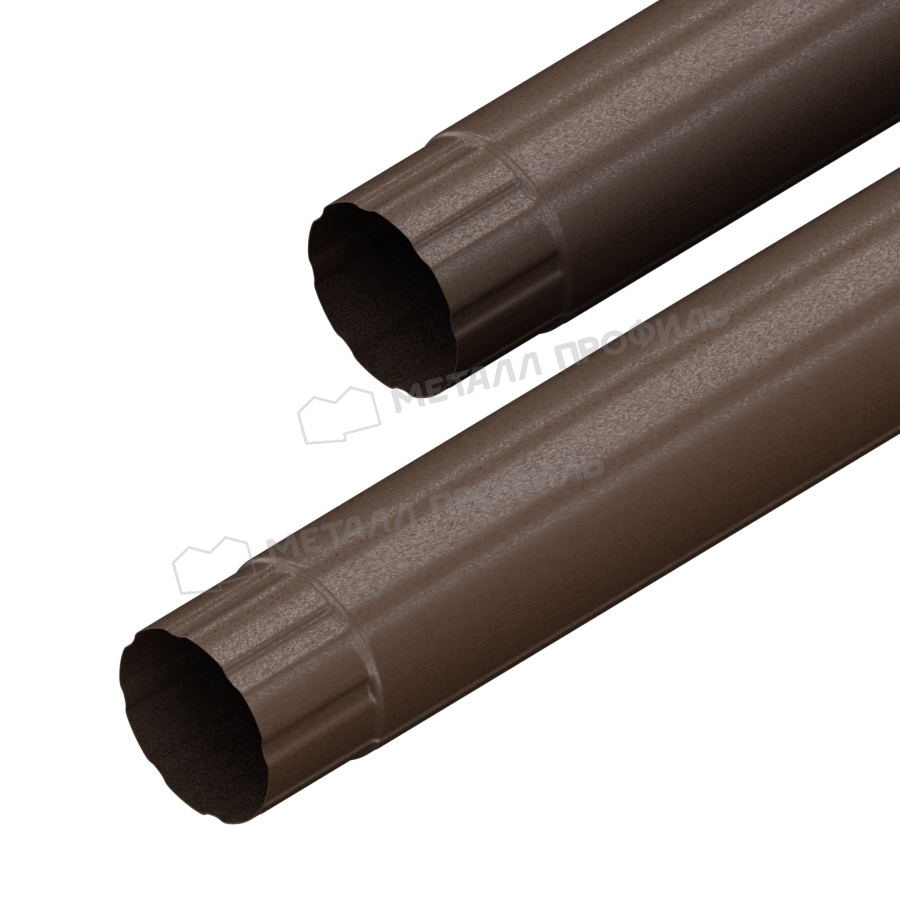 Труба водосточная Foramina Freeze D=100 мм L=1м Matt Dark brown