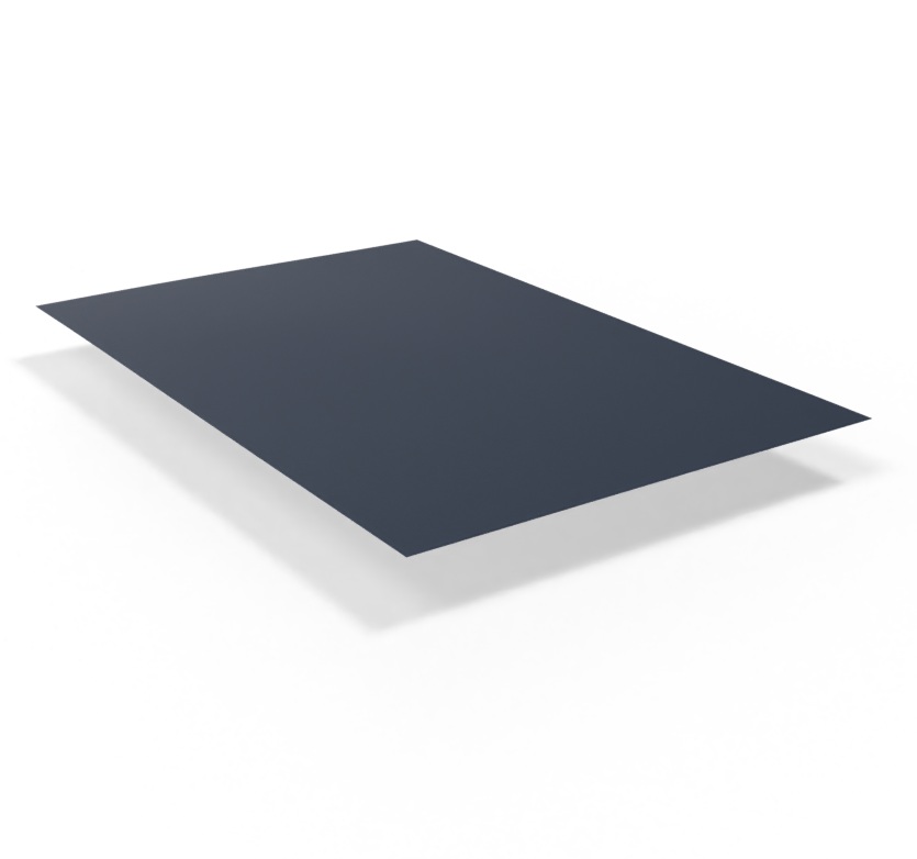 Плоский лист Ре с пленкой 0,45 мм Ral 7024