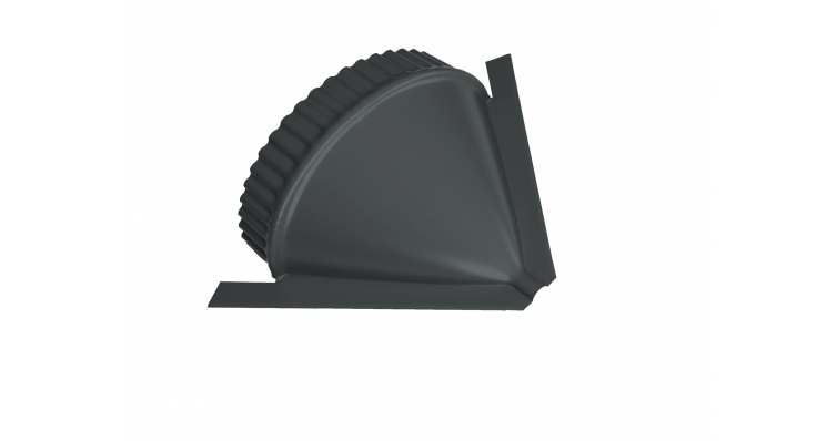 Заглушка конусная полукруглого конька Полиэстер Ral 7005