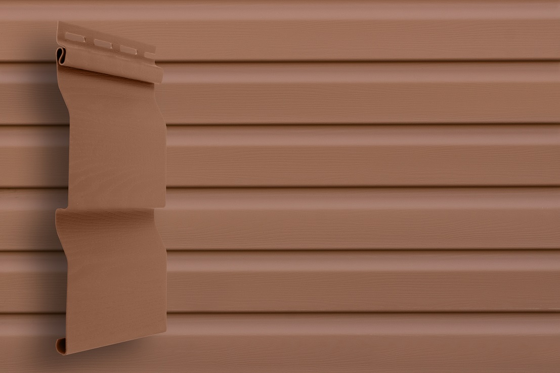 Сайдинг D4 Корабельный брус слим Classic Color Plus Темно-бежевый