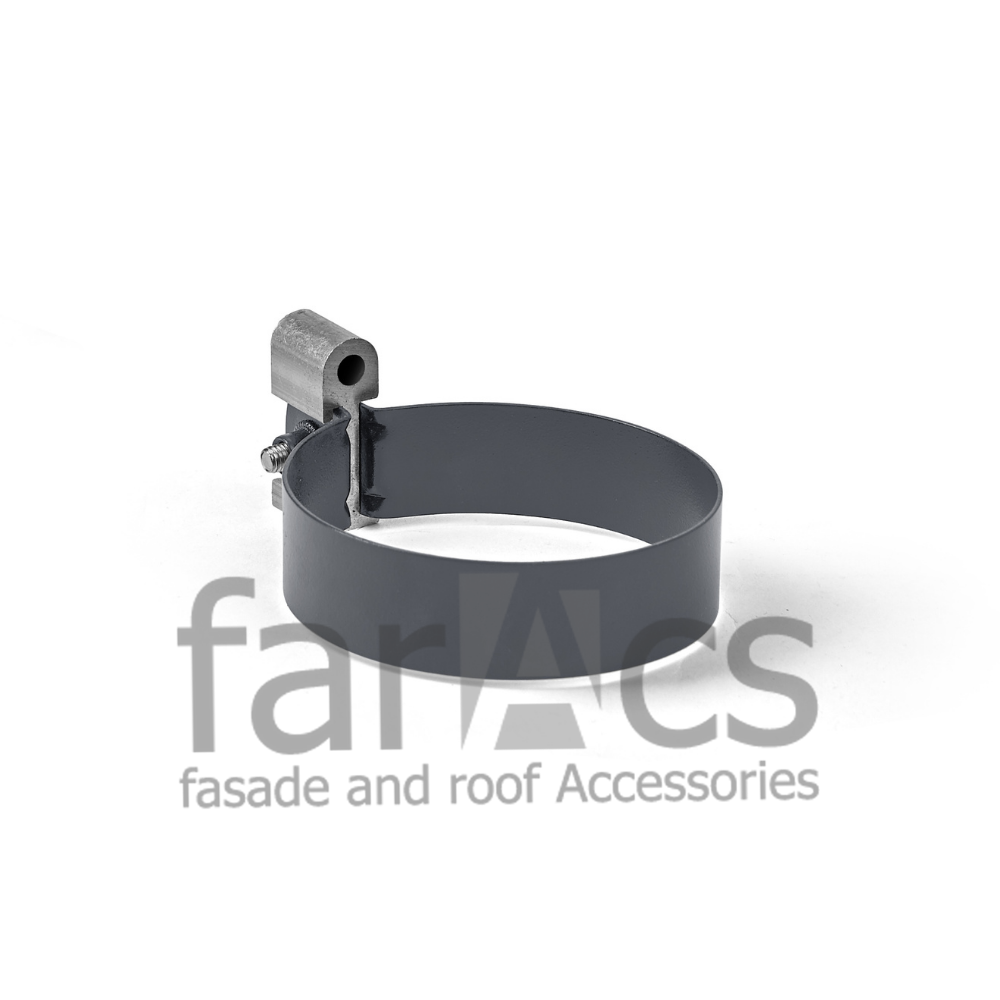 Хомут трубы 125/90 Ral 7024