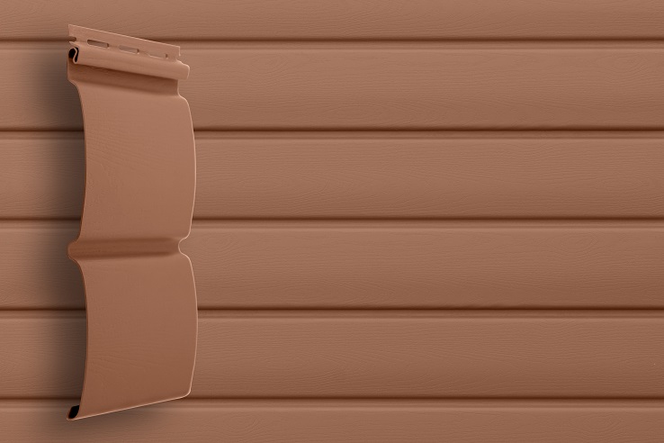 Сайдинг D4,8 Блок-хаус Color Plus Темно-бежевый