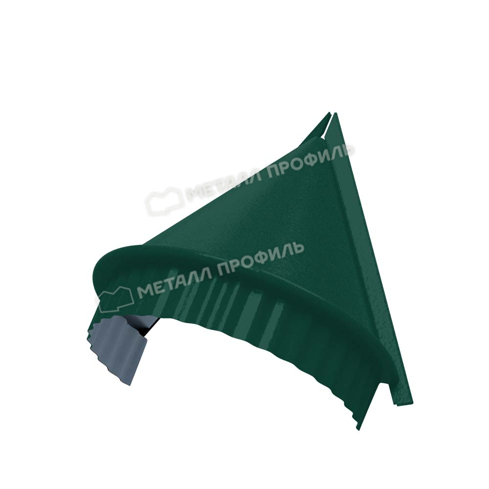 Заглушка конька конусная Norman 0,5 мм Ral 6005