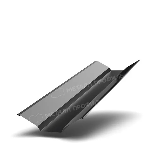 Планка ендовы верхняя 76х76 Purman 0,5 мм Ral 9005