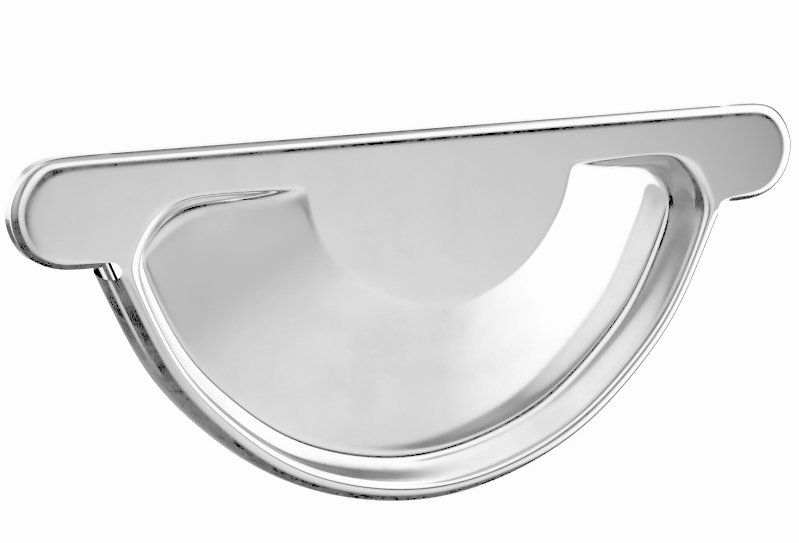 Заглушка желоба полукруглого 125/90 Цинк