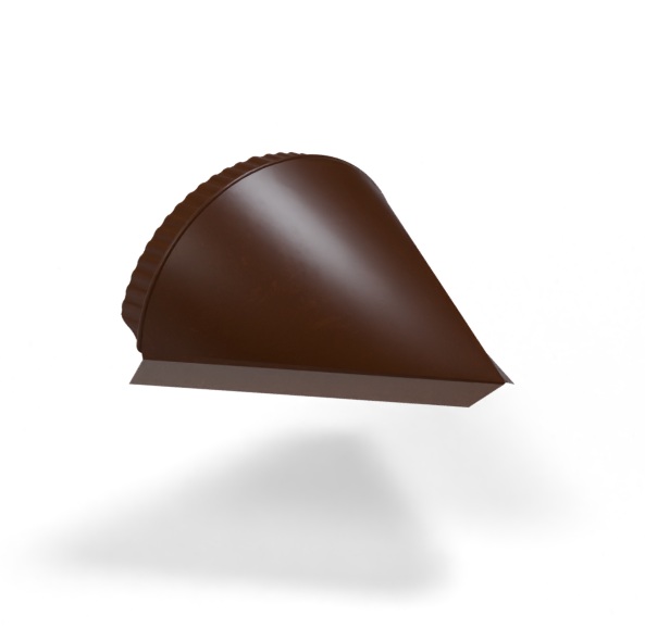 Заглушка конусная для полукруглого конька Ре 0,5 мм Ral 8017