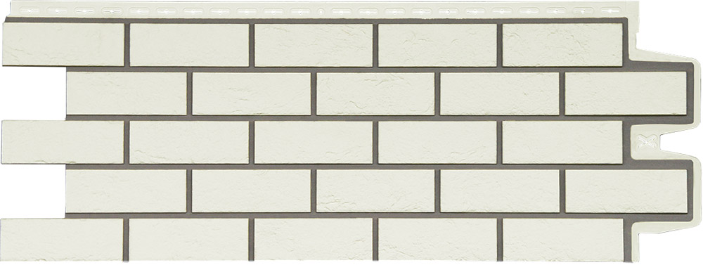 Фасадная панель Состаренный кирпич Design Молочный