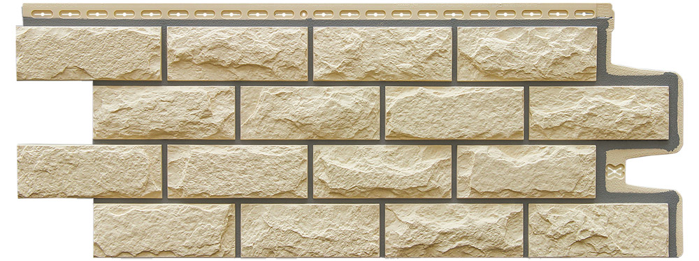 Фасадная панель Колотый камень Design Бежевый