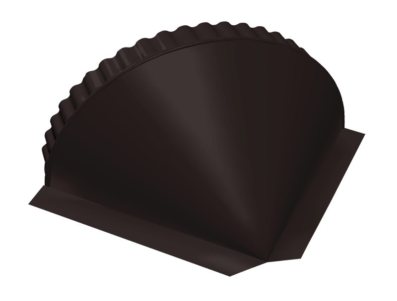 Заглушка конусная полукруглого конька Drap Ral 9005