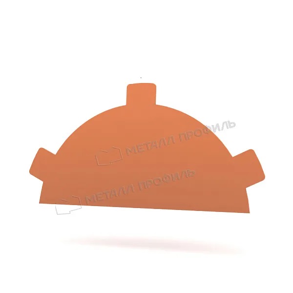 Заглушка конька простая Norman 0,5 мм Ral 8004