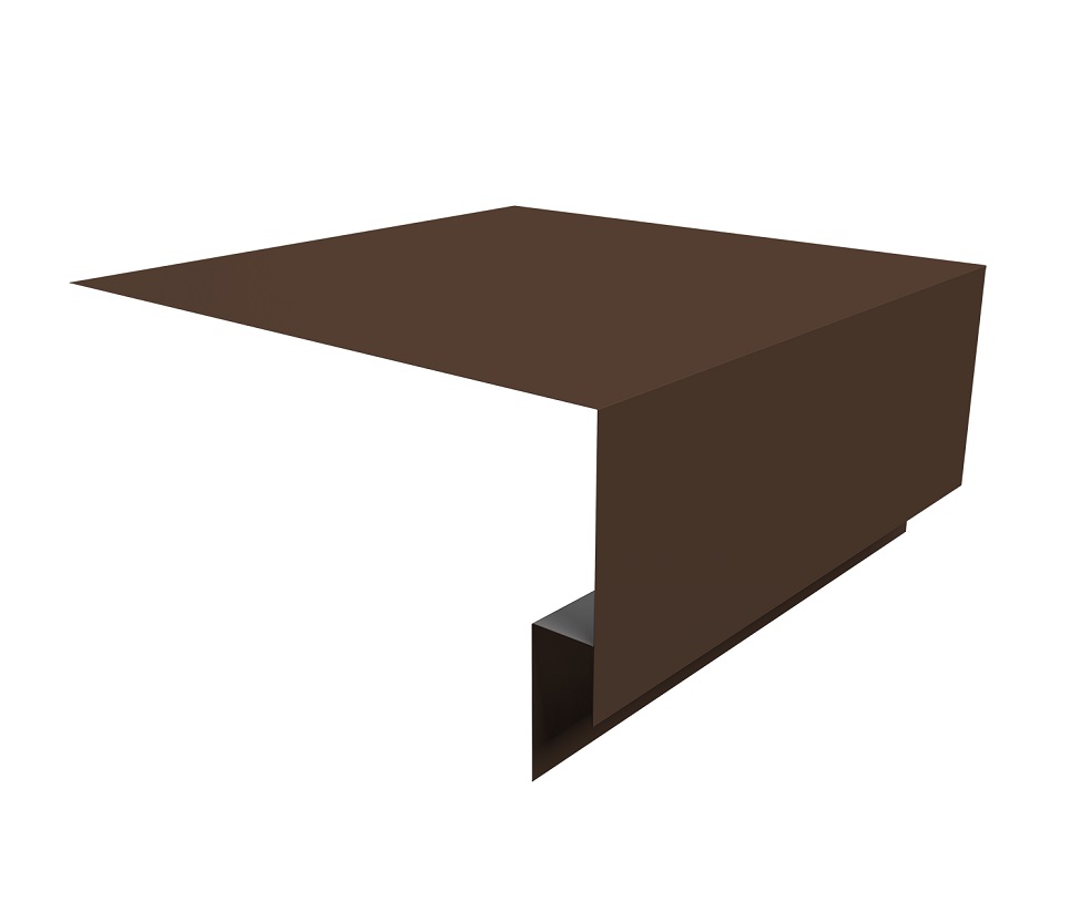 Планка околооконная сложная 200х75х18 (j-фаска) L=3м, Satin 0,5мм Ral 8017