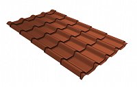 Металлочерепица Камея Satin 0,5 мм Ral 8004