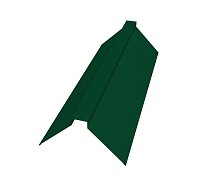 Конек плоский 150х40х150 Сатин матовый 0,5 мм Ral 6005