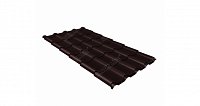 Металлочерепица Камея Rooftop Бархат 0,5 мм Ral 8017